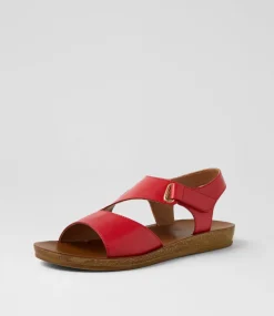 Women I LOVE BILLY Flats|Sandals-Kandre Red Sandals