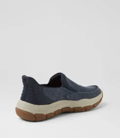 COLORADO Casuals-Kanza Dark Navy Canvas Flat Shoes