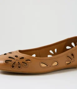 Women DIANA FERRARI Flats-Kappar Dark Tan Leather Flat Shoes