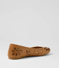 Women DIANA FERRARI Flats-Kappar Dark Tan Leather Flat Shoes