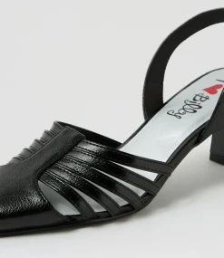 Women I LOVE BILLY Heels-Karlene Black Metallic Heels
