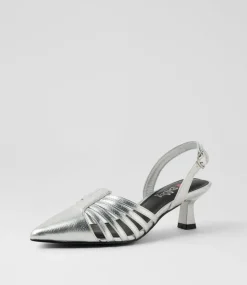 Women I LOVE BILLY Heels-Karlene Silver Heels