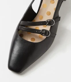 Women SUPERSOFT Comfort|Heels-Katiie Black Leather Heels