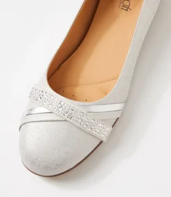 Women SUPERSOFT Comfort|Flats-Katte Almond Silver Scratch Multi Ballet Flats