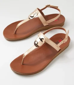 Women I LOVE BILLY Flats|Sandals-Kattiko Gold Dust Sandals