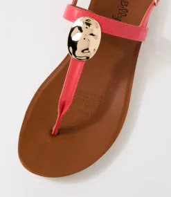 Women I LOVE BILLY Flats|Sandals-Kattiko Red Sandals