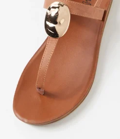 Women I LOVE BILLY Flats|Sandals-Kattiko Tan Sandals