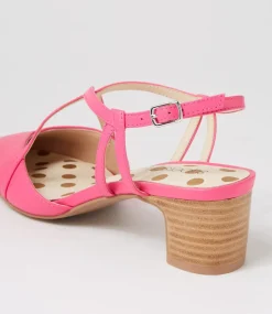 Women SUPERSOFT Dress|Heels-Kaylas Candy Pink Natural Leather Heels