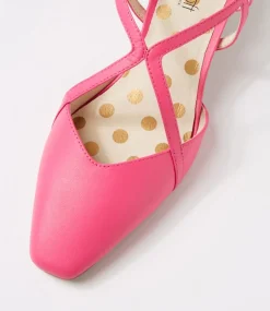 Women SUPERSOFT Dress|Heels-Kaylas Candy Pink Natural Leather Heels