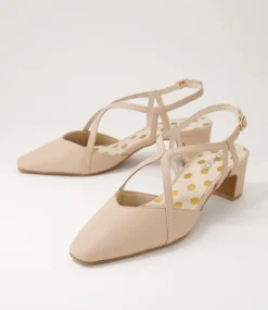 Women SUPERSOFT Dress|Comfort-Kaylas Nude Leather Heels