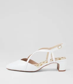 Women SUPERSOFT Dress|Comfort-Kaylas White Leather Heels