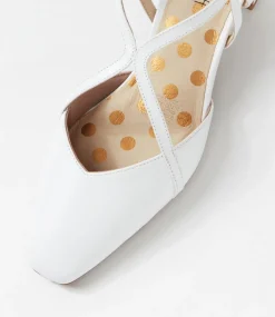 Women SUPERSOFT Dress|Comfort-Kaylas White Leather Heels