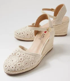 Women I LOVE BILLY Heels-Keight Ecru Multi Heels