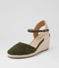 Women I LOVE BILLY Heels-Keight Khaki Multi Heels