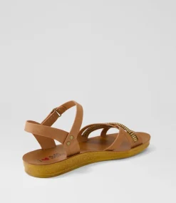 Women I LOVE BILLY Flats|Sandals-Kelia Tan Mix Sandals