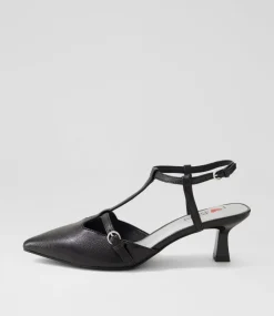 Women I LOVE BILLY Heels-Kerse Black Metallic Heels