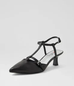 Women I LOVE BILLY Heels-Kerse Black Metallic Heels