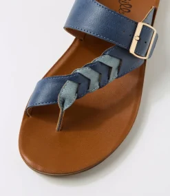 Women I LOVE BILLY Flats|Sandals-Kessica Blue Multi Sandals