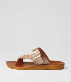 Women I LOVE BILLY Flats|Sandals-Kessica Taupe Dust Sandals