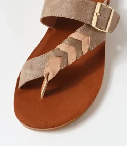 Women I LOVE BILLY Flats|Sandals-Kessica Taupe Dust Sandals