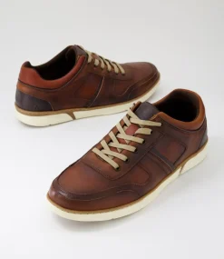 COLORADO Sneakers|Casuals-Kews Chestnut Tumble Leather Sneakers