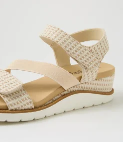 Women I LOVE BILLY Heels|Sandals-Kgari Beige Print Multi Sandals
