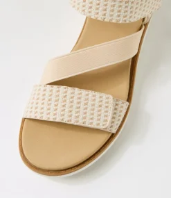 Women I LOVE BILLY Heels|Sandals-Kgari Beige Print Multi Sandals