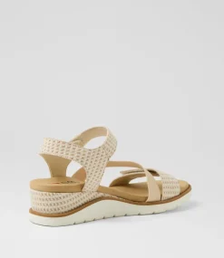 Women I LOVE BILLY Heels|Sandals-Kgari Beige Print Multi Sandals