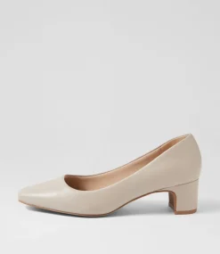 Women SUPERSOFT Dress|Comfort-Khloes Oatmilk Leather Heels