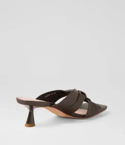 Women TOP END Heels|Sandals-Kineta Choc Leather Sandals
