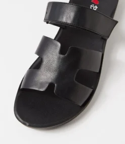 Women I LOVE BILLY Flats|Sandals-Kistali Black Sandals
