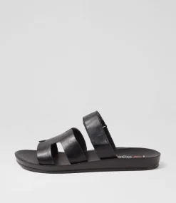 Women I LOVE BILLY Flats|Sandals-Kistali Black Sandals