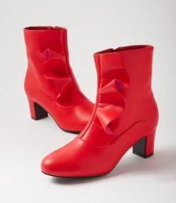 Women I LOVE BILLY Boots-Kister Red Ankle Boots