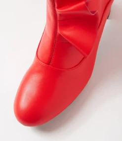 Women I LOVE BILLY Boots-Kister Red Ankle Boots