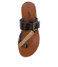 Women I LOVE BILLY Flats|Sandals-KITOX2 BLACK MIX