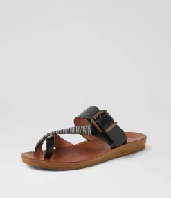 Women I LOVE BILLY Slides|Flats-Kitoxes Black Slides