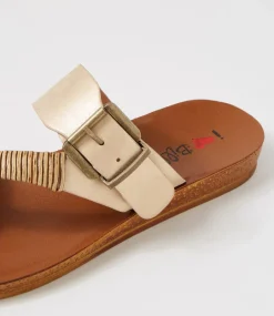 Women I LOVE BILLY Slides|Flats-Kitoxes Golden Dust Mix Slides