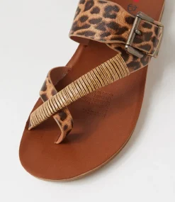 Women I LOVE BILLY Slides|Flats-Kitoxes Leopard Slides