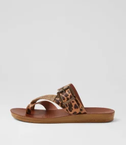 Women I LOVE BILLY Slides|Flats-Kitoxes Leopard Slides