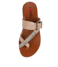 Women I LOVE BILLY Slides|Flats-KITOXES TAUPE MIX