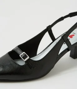 Women I LOVE BILLY Heels-Kizon Black Metallic Heels