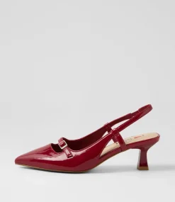 Women I LOVE BILLY Heels-Kizon Dark Red Patent Pu Heels