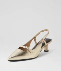 Women I LOVE BILLY Heels-Kizon Pale Gold Heels