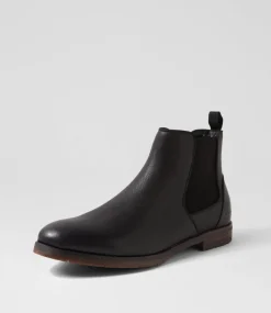 COLORADO Boots|Casuals-Klerk Black Tumble Leather Chelsea Boots