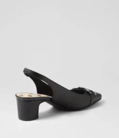 Women SUPERSOFT Comfort|Heels-Klever Black Leather Heels