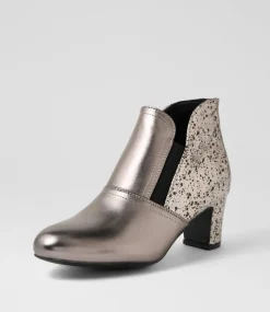 Women I LOVE BILLY Boots-Kollom Pewter Speck Ankle Boots
