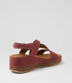 Women I LOVE BILLY Heels|Sandals-Kooshie Cherry Nubuck Pu Sandals