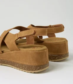 Women I LOVE BILLY Heels|Sandals-Kooshie Tan Nubuck Pu Sandals