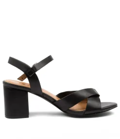 Women I LOVE BILLY Heels|Sandals-KORA BLACK SMOOTH