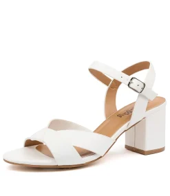 Women I LOVE BILLY Heels|Sandals-KORA WHITE SMOOTH